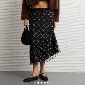 AE High-Waisted Sequin Maxi Skirt